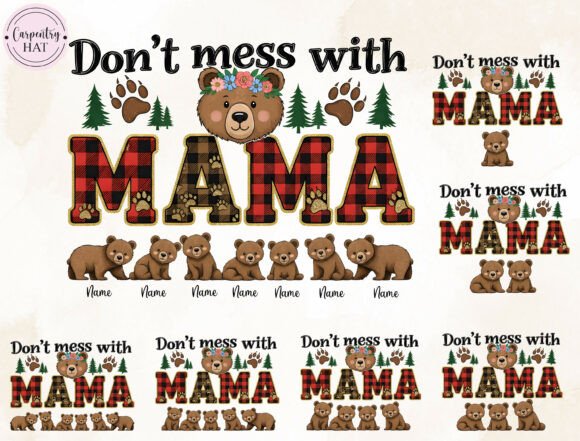 Download Personalized Mama Bear Shirt Png - Mama bear Collection
