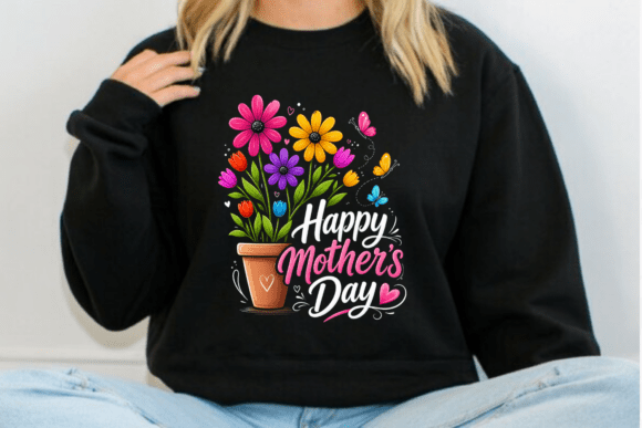 Download Happy Mothers Day Flower Pot Shirt PNG - T shirt Collection