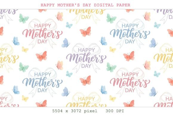 Download Happy Mother's Day Digital Paper PNG - Paper Collection