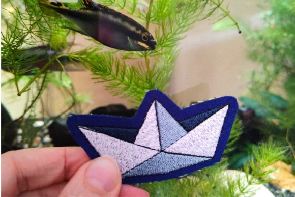 Download Machine Embroidery Design - Paper Boat - Paper Collection