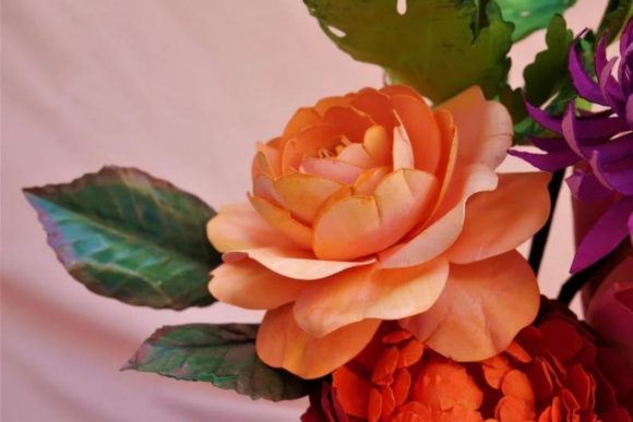 Download Queen of Sweden Rose Paper Flower Templates - Paper Collection